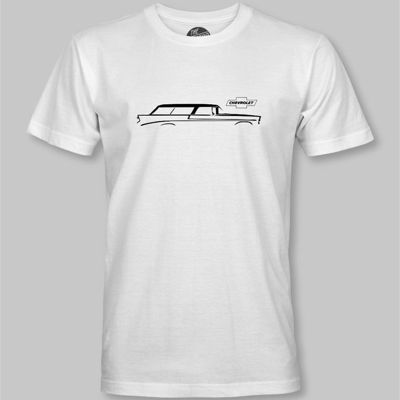 55-56-57 Chevrolet Nomad Wagon T-Shirt - tri five nova impala chevy tri-five - Picture 3 of 9
